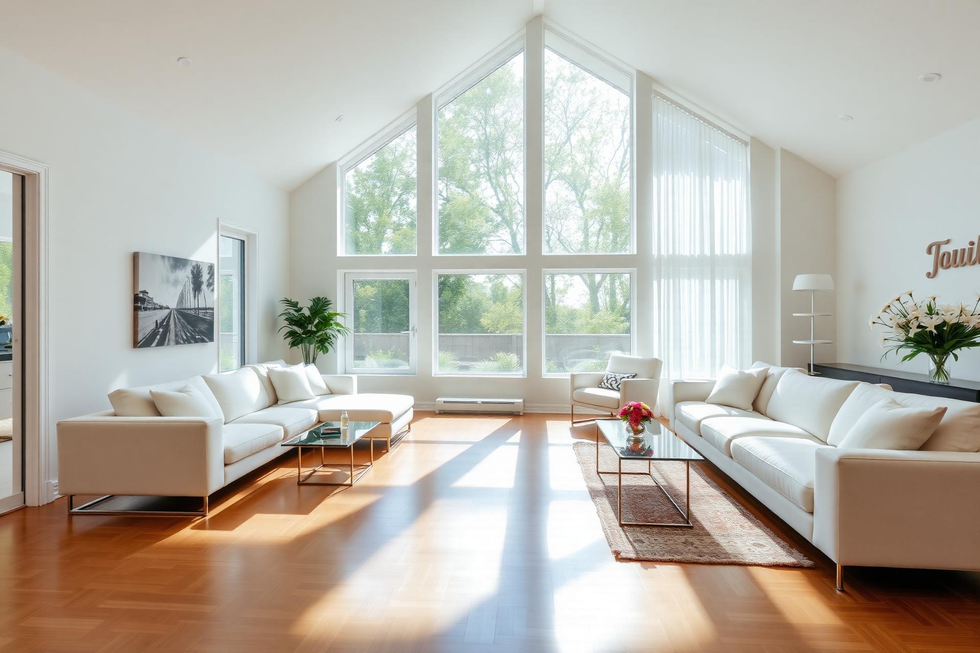 Sparkling clean luxury living room